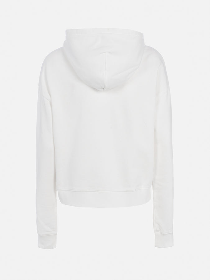 Mc2 Saint Barth Woman cotton hoodie Mindy with Barbie logo | BARBIE SPECIAL EDITION Italia