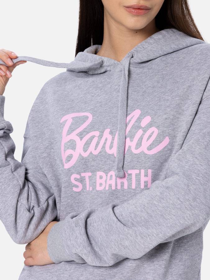 Mc2 Saint Barth Woman cotton hoodie Mindy with barbie logo | BARBIE SPECIAL EDITION In Linea