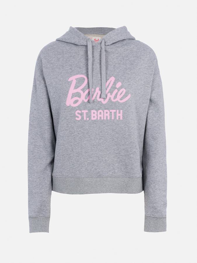 Mc2 Saint Barth Woman cotton hoodie Mindy with barbie logo | BARBIE SPECIAL EDITION In Linea