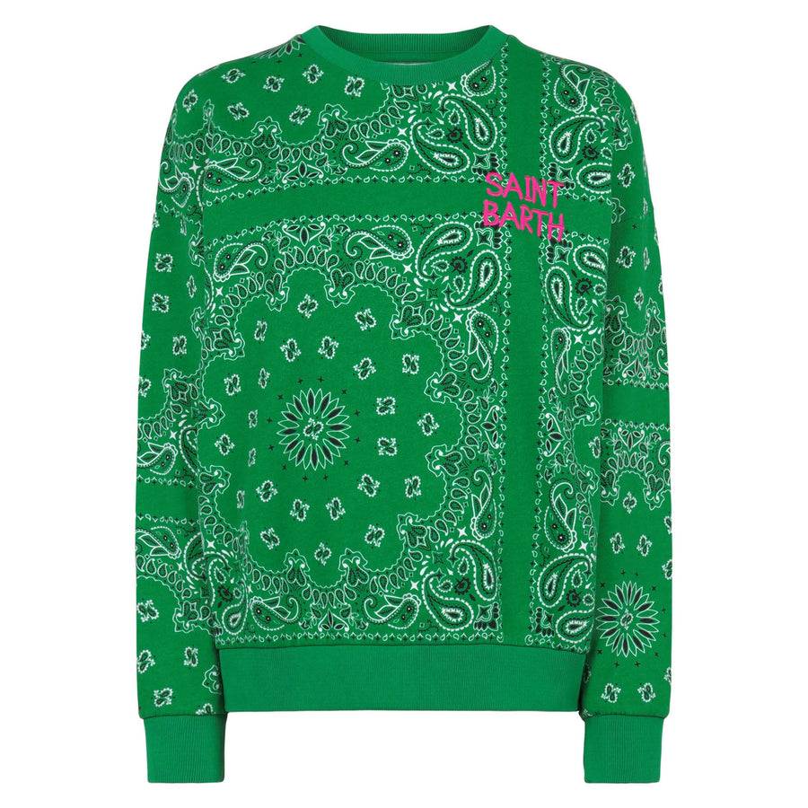 Mc2 Saint Barth Felpa da donna con stampa bandana Negozi Online