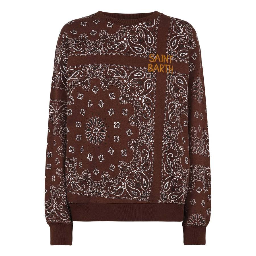 Mc2 Saint Barth Felpa da donna con stampa bandana Acquista Ora