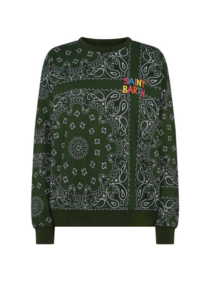 Mc2 Saint Barth Felpa da donna con stampa bandana Consegna Veloce