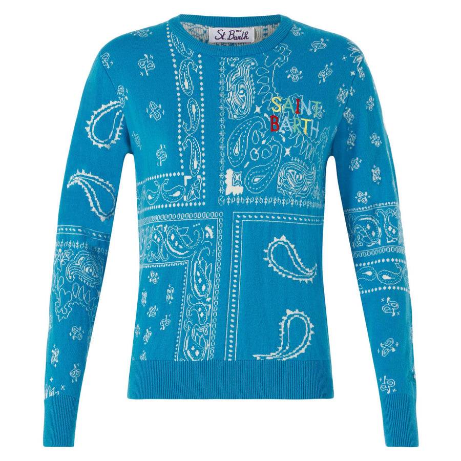 Mc2 Saint Barth Maglia da donna con stampa bandana e ricamo Saint Barth Affare Del Giorno