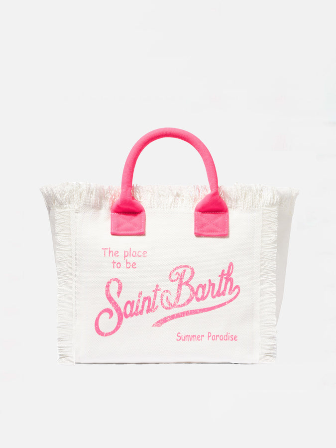 Mc2 Saint Barth Off-white cotton canvas Colette handbag Spedizione gratuita