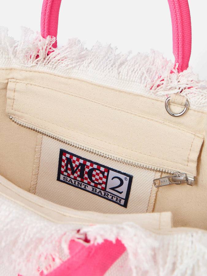 Mc2 Saint Barth Off-white cotton canvas Colette handbag Spedizione gratuita