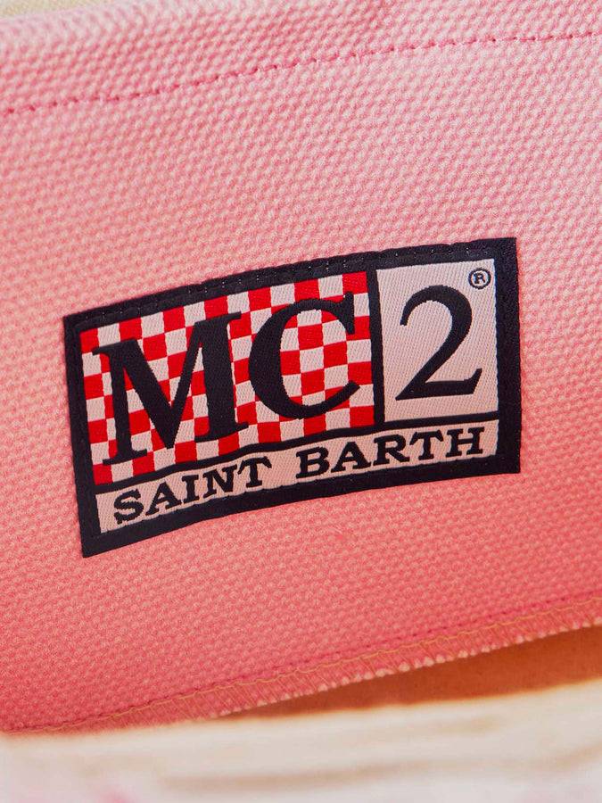 Mc2 Saint Barth Borsa a mano Colette in tela di cotone rosa con stampa Angeli Fiorucci | FIORUCCI SPECIAL EDITION Sconto di tempo limitato
