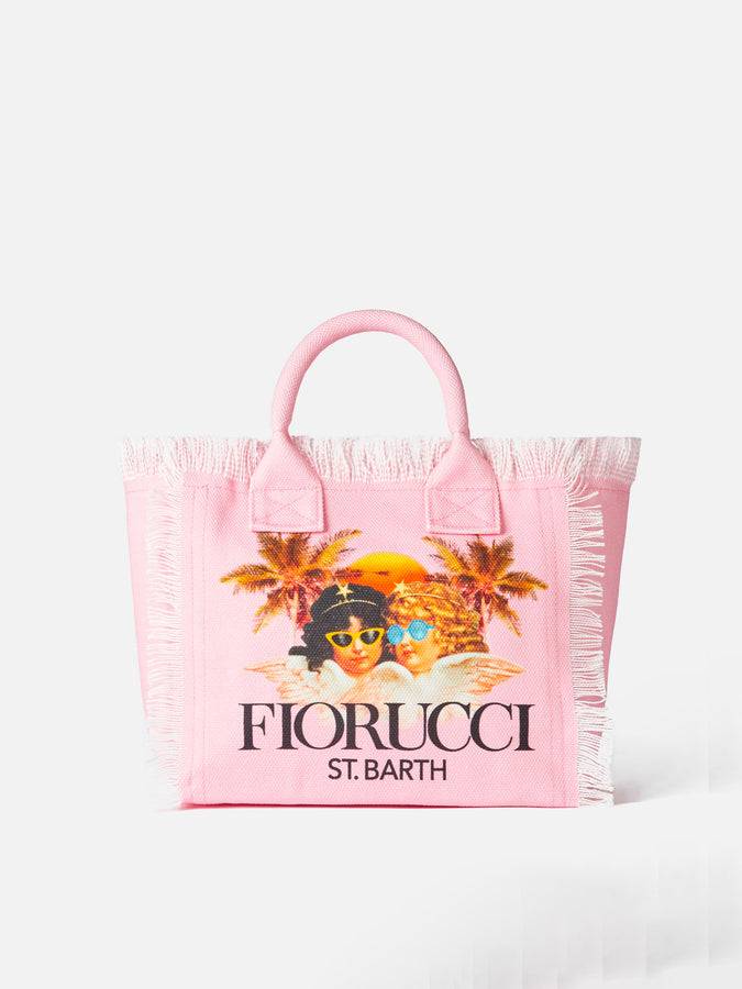 Mc2 Saint Barth Borsa a mano Colette in tela di cotone rosa con stampa Angeli Fiorucci | FIORUCCI SPECIAL EDITION Sconto di tempo limitato
