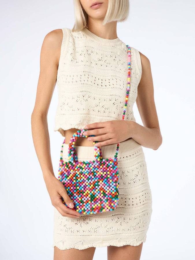 Mc2 Saint Barth Borsa piccola con perline multicolor Grande vendita