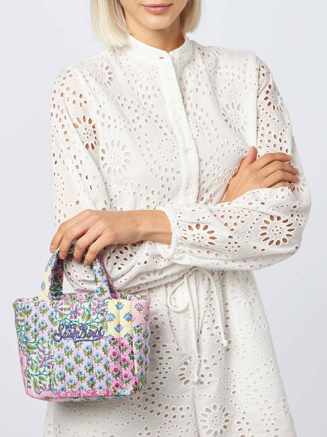 Mc2 Saint Barth Borsa Soft Tote Mini trapuntata a fiori multicolor Black Friday