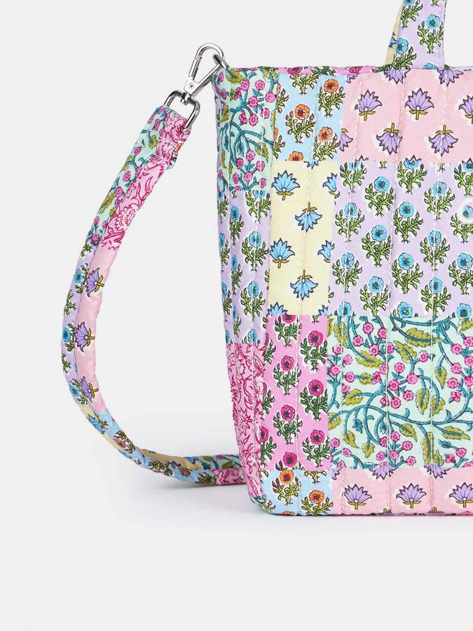 Mc2 Saint Barth Borsa Soft Tote Mid trapuntata a fiori multicolore Cyber Monday