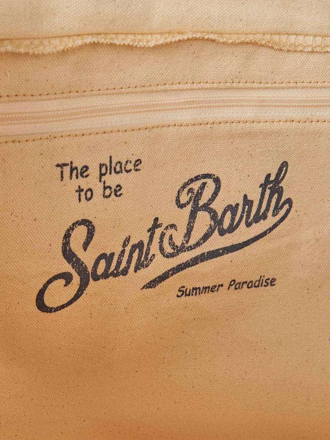 Mc2 Saint Barth Borsa a spalla Vanity in canvas bianco con stampa angeli Fiorucci | FIORUCCI SPECIAL EDITION Offerta Pasqua