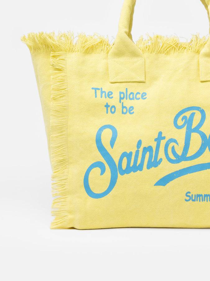 Mc2 Saint Barth Borsa tote Vanity in tela di cotone gialla Offerta Anniversario