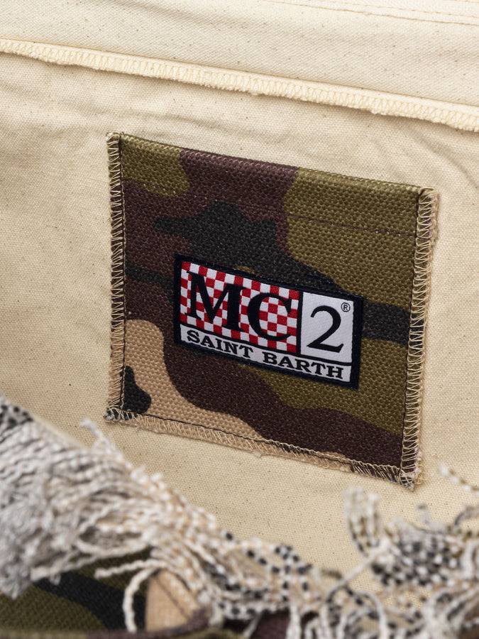 Mc2 Saint Barth Borsa tote Vanity in tela di cotone mimetico Nuovi prodotti
