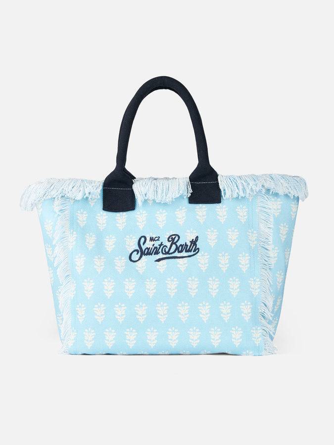Mc2 Saint Barth Borsa tote Vanity in tela di cotone a fiori Formentera Liquidazione