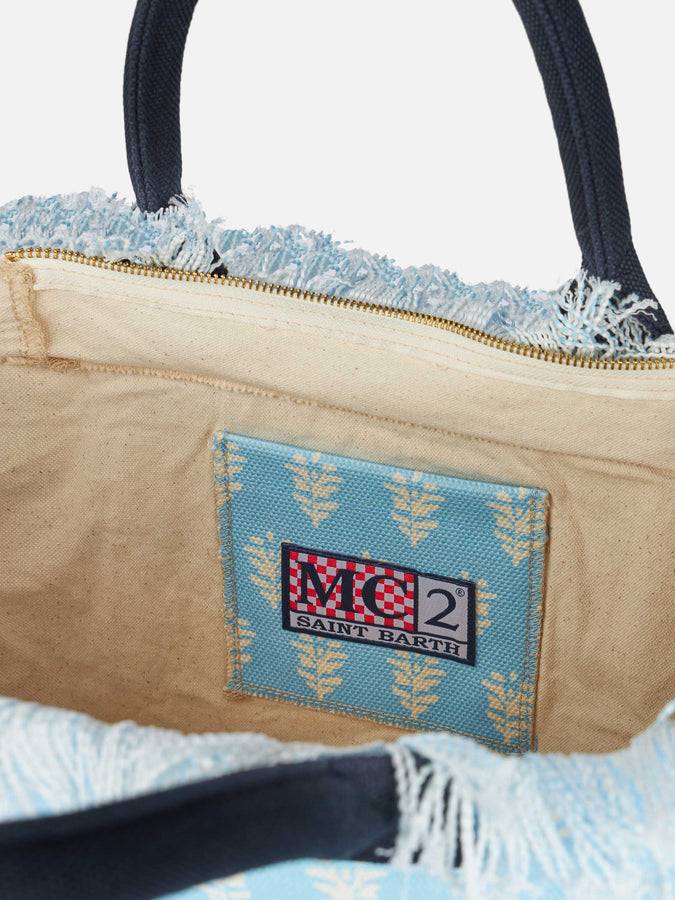 Mc2 Saint Barth Borsa tote Vanity in tela di cotone a fiori Formentera Liquidazione