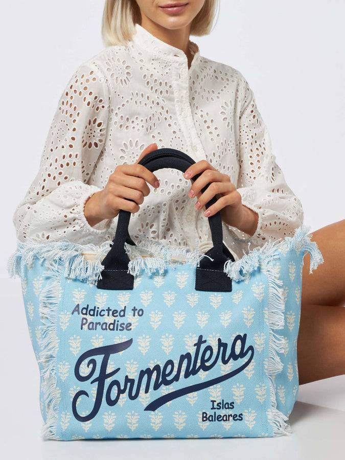 Mc2 Saint Barth Borsa tote Vanity in tela di cotone a fiori Formentera Liquidazione