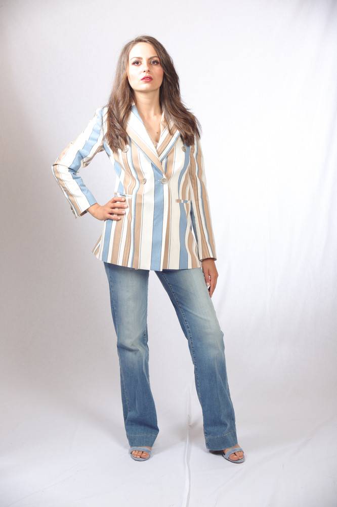 Nora Barth Giacca a righe Sconto