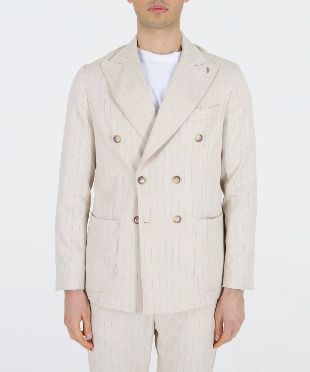 Over D GIACCA SLIM FIT DOPPIO PETTO REVERS In Vendita