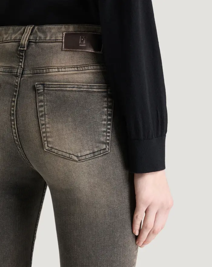 Pantaloni Torino Jeans Kim in black denim stretch Qualità Garantita