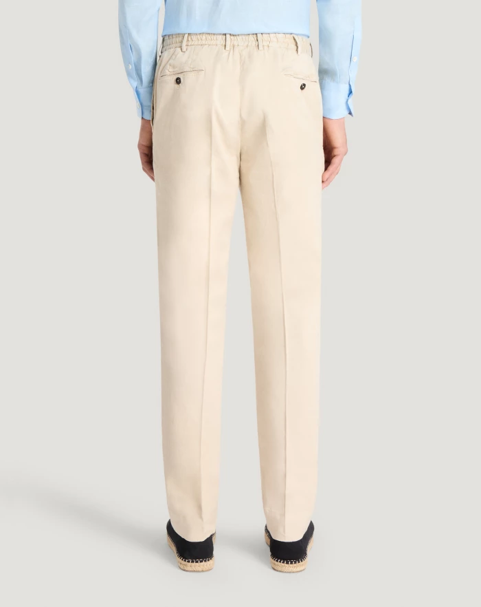 Pantaloni Torino Pantaloni Slim in lino stretch délavé Sottocosto