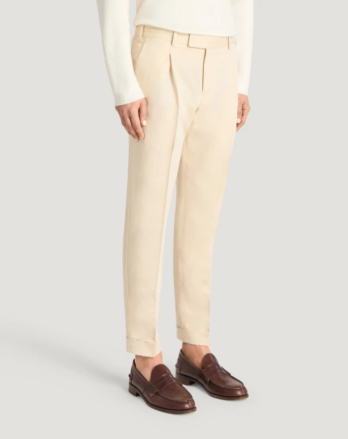 Pantaloni Torino Pantaloni Rebel in gabardina di cotone e lino Saldi