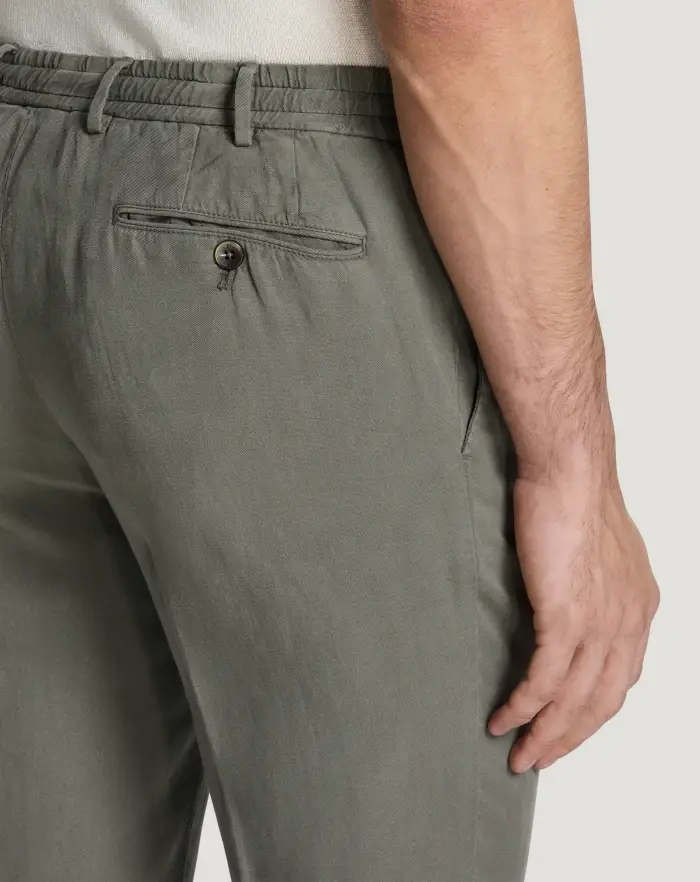Pantaloni Torino Pantaloni Slim in cotone e lino batavia Italia