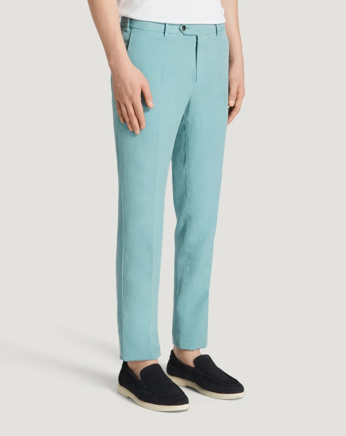 Pantaloni Torino Pantaloni Slim in cotone e lino batavia Nuovo