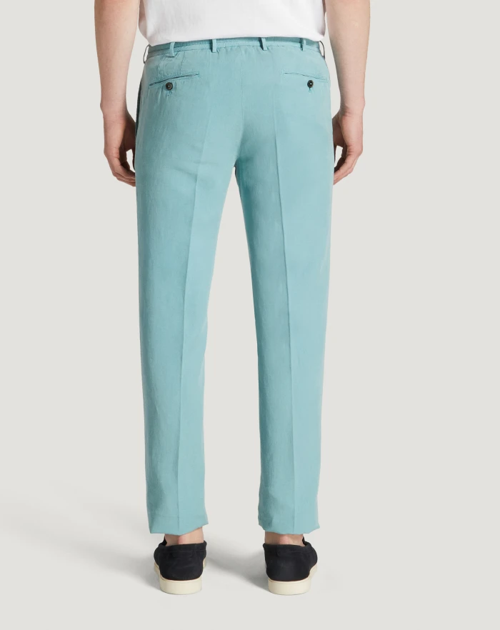 Pantaloni Torino Pantaloni Slim in cotone e lino batavia Nuovo