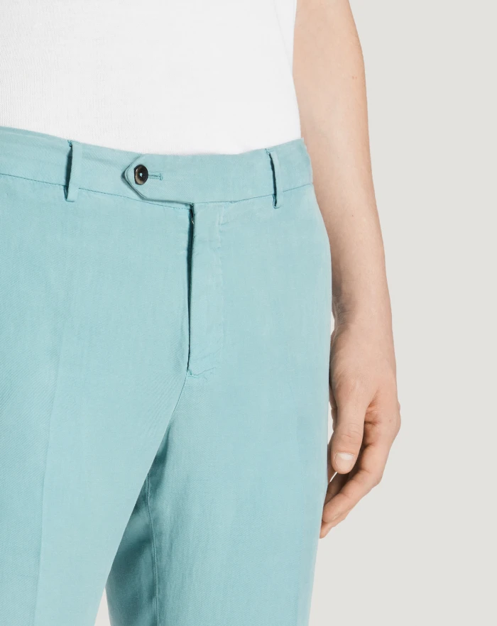 Pantaloni Torino Pantaloni Slim in cotone e lino batavia Nuovo