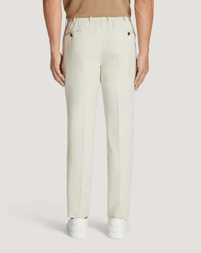 Pantaloni Torino Pantaloni Slim in cotone e lino batavia Saldi