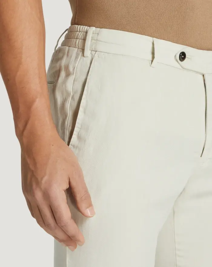 Pantaloni Torino Pantaloni Slim in cotone e lino batavia Saldi