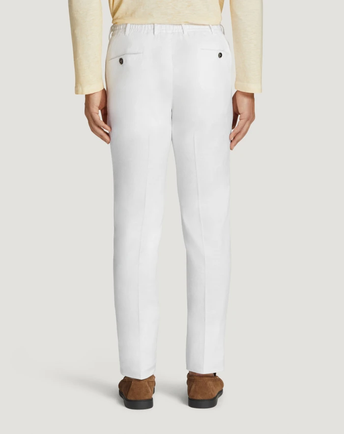 Pantaloni Torino Pantaloni Slim in lino stretch délavé Vendita Economica