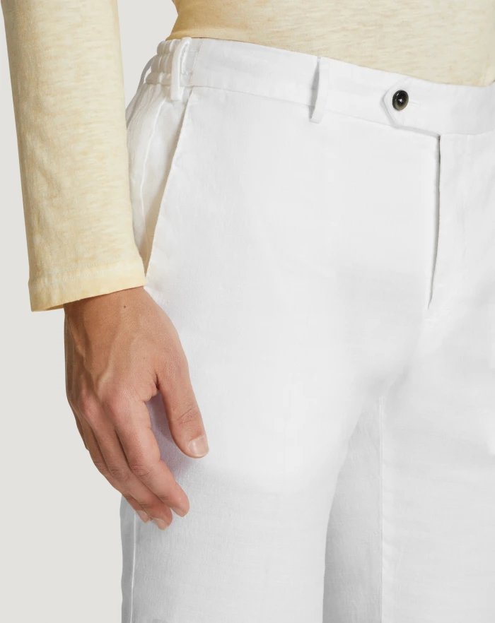 Pantaloni Torino Pantaloni Slim in lino stretch délavé Vendita Economica
