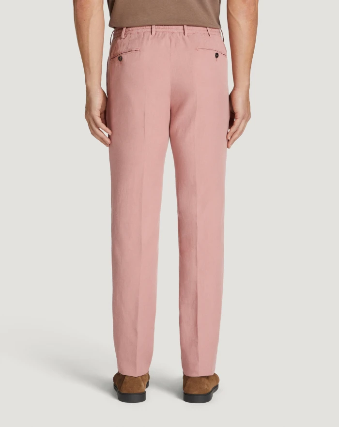 Pantaloni Torino Pantaloni Slim in cotone e lino batavia Nuova