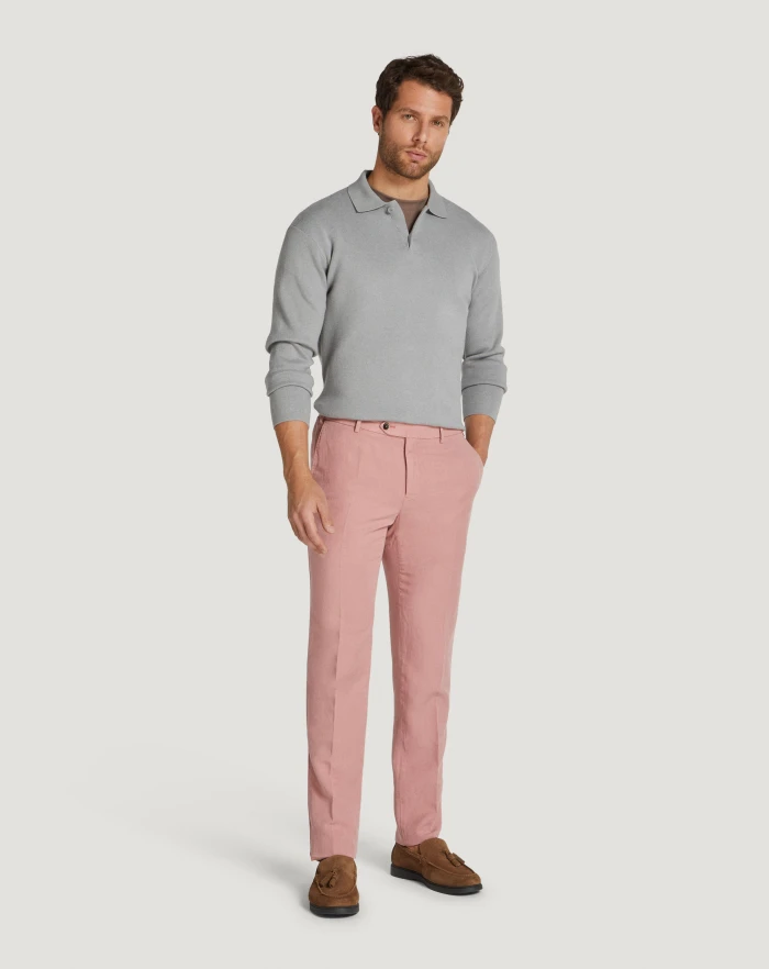 Pantaloni Torino Pantaloni Slim in cotone e lino batavia Nuova