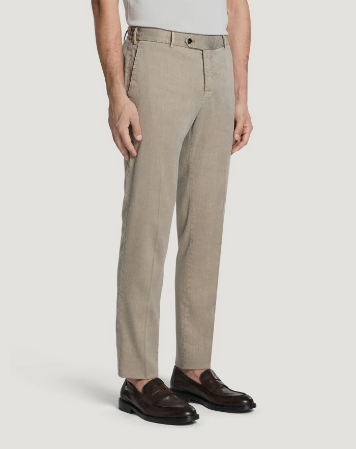 Pantaloni Torino Pantaloni Slim in lino stretch délavé Acquista Ora
