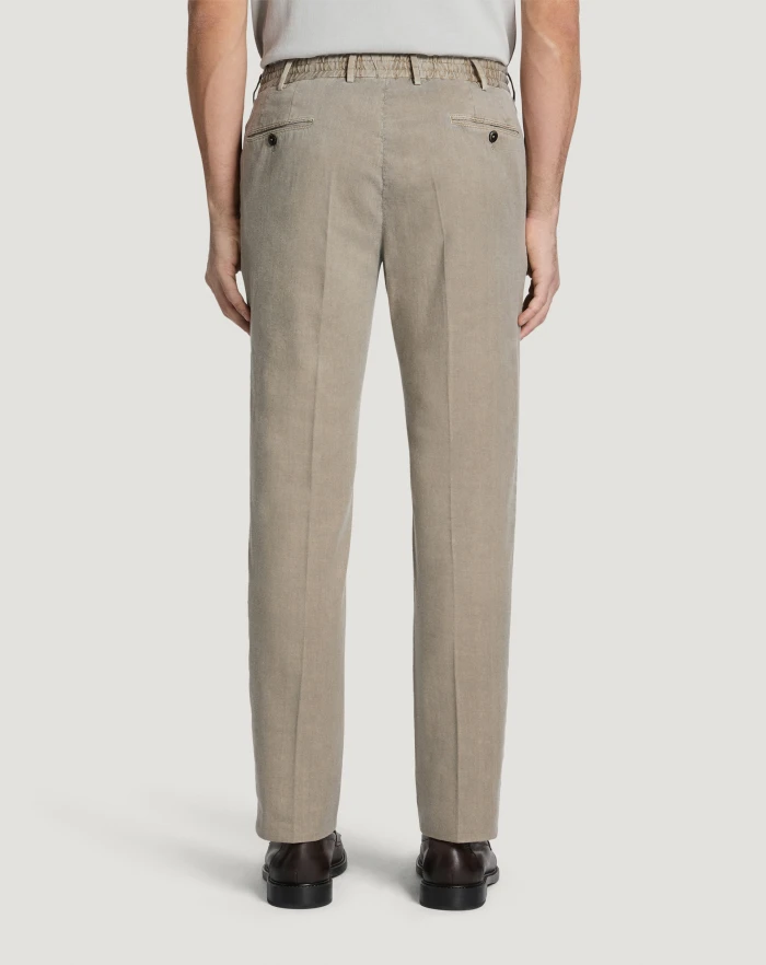 Pantaloni Torino Pantaloni Slim in lino stretch délavé Acquista Ora
