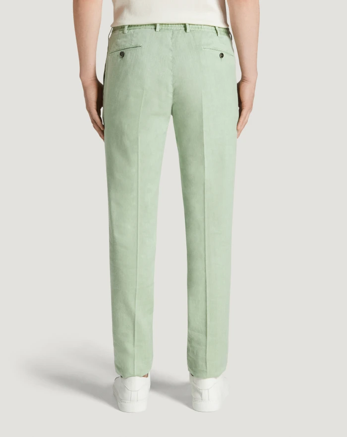 Pantaloni Torino Pantaloni Slim in lino stretch délavé Presa