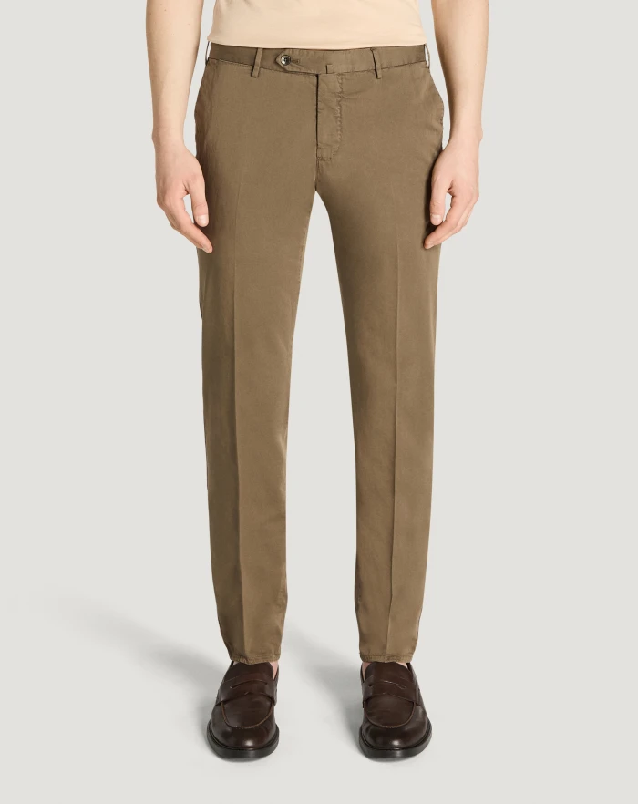 Pantaloni Torino Pantaloni Slim in silkochino