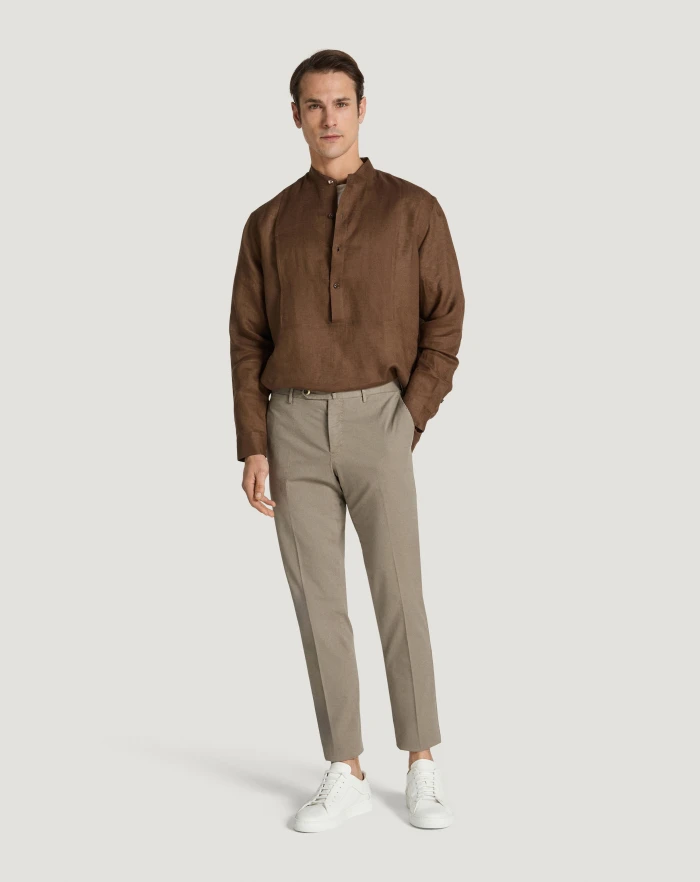 Pantaloni Torino Pantaloni Slim in gabardina stretch In Vendita