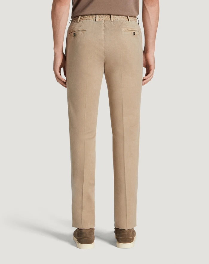 Pantaloni Torino Pantaloni Slim in lino stretch délavé Saldi Di Fabbrica