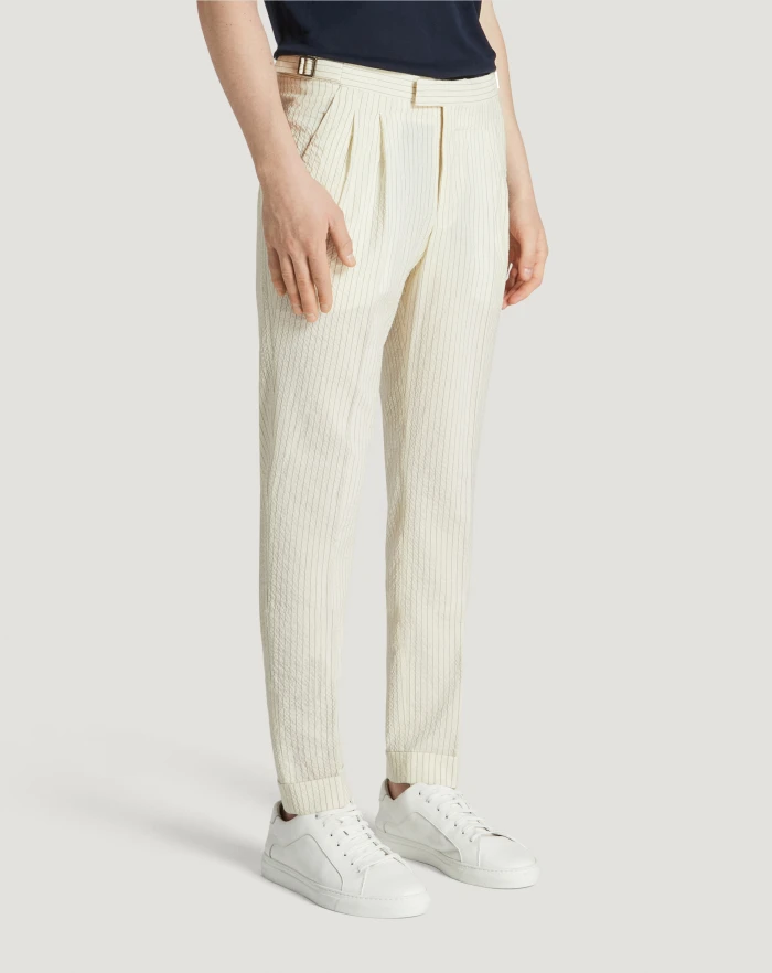 Pantaloni Torino Pantaloni Master in lana seersucker 2025