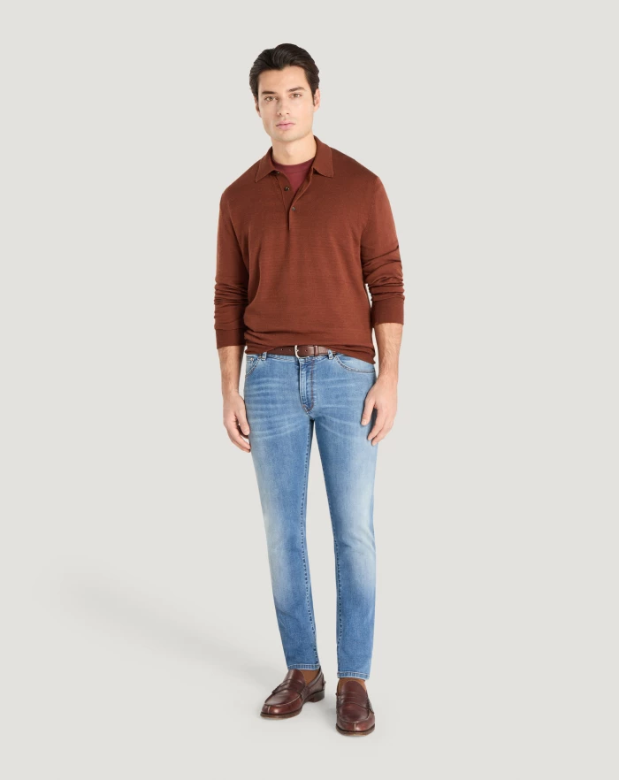 Pantaloni Torino Jeans Swing in denim stretch indigo Affare Del Giorno