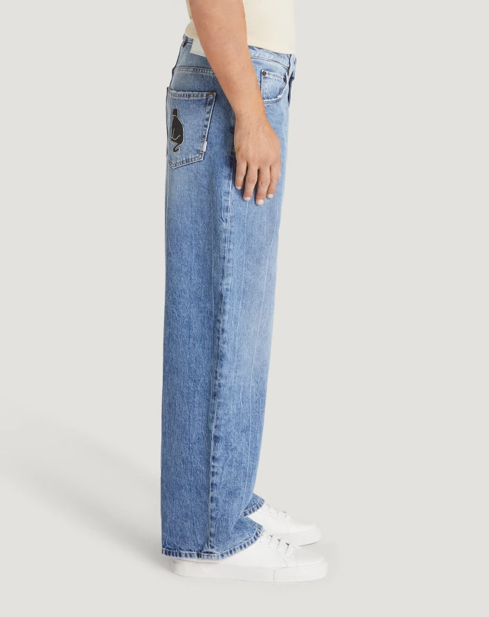 Pantaloni Torino Jeans Skater in denim vintage Prezzo Ridotto