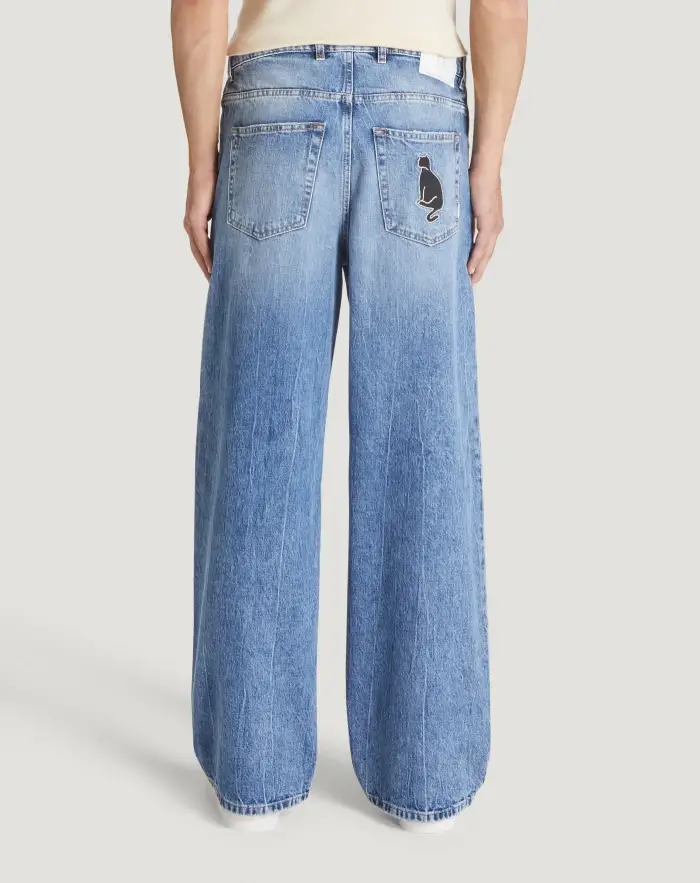 Pantaloni Torino Jeans Skater in denim vintage Prezzo Ridotto