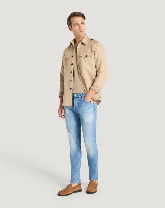Pantaloni Torino Jeans Reggae in denim soft touch Sconto