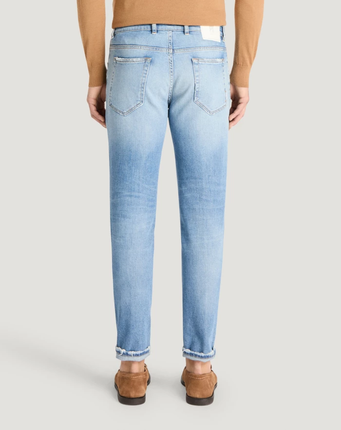 Pantaloni Torino Jeans Reggae in denim stretch indigo Outlet