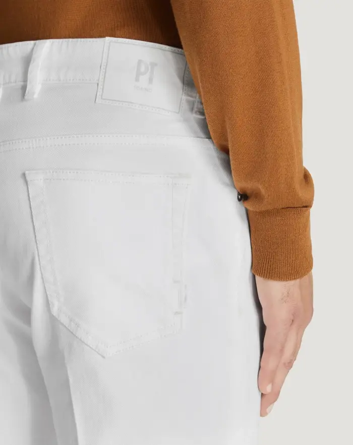 Pantaloni Torino Jeans Reggae in denim superwhite Saldi Di Fabbrica