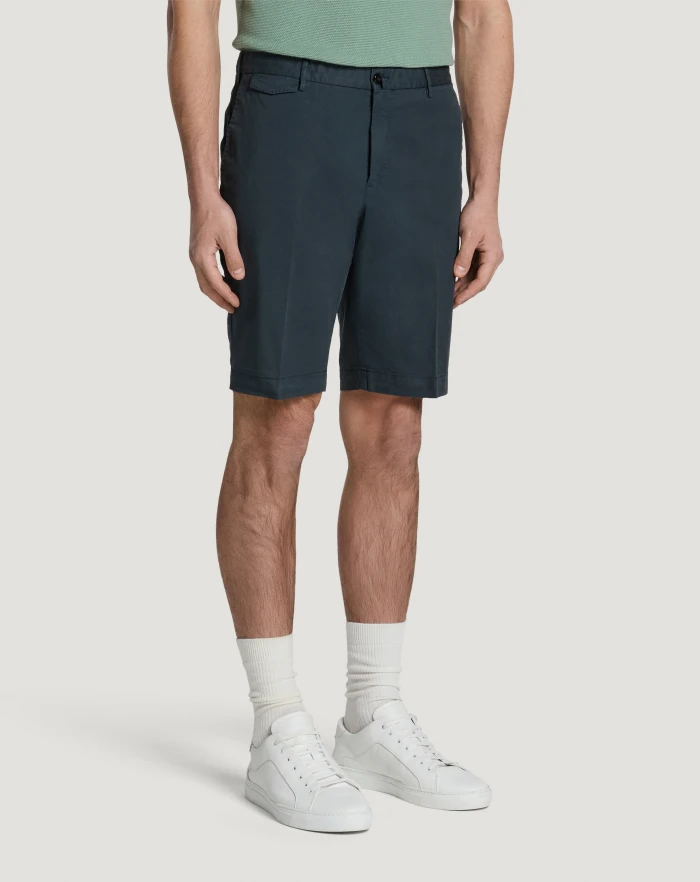Pantaloni Torino Bermuda in gabardina stretch Nuovo