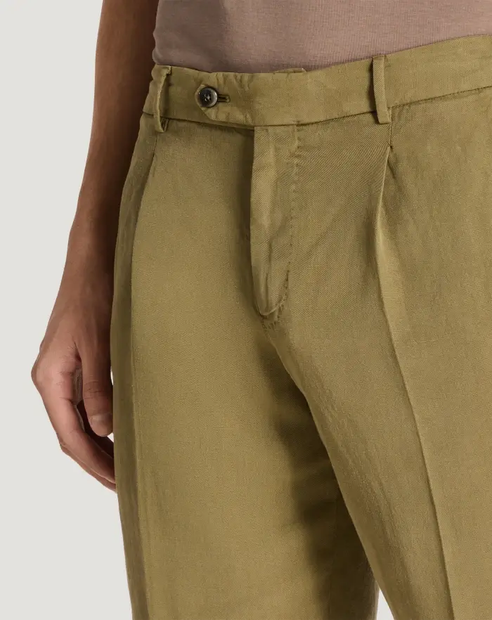 Pantaloni Torino Bermuda in cotone e lino batavia Promozione